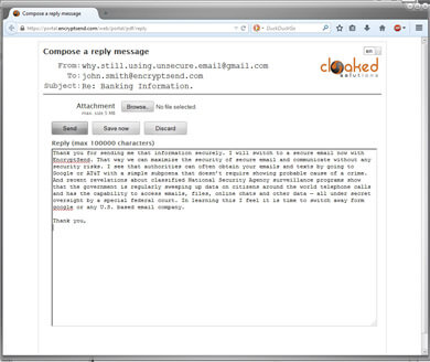 Encrypted Between Customers and Clients